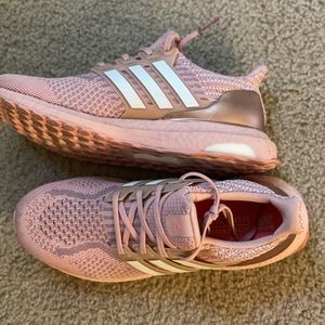 Adidas ultraboosts women pink rose gold size 8